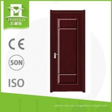 China proveedores pvc sola puerta de madera para casas de decoración